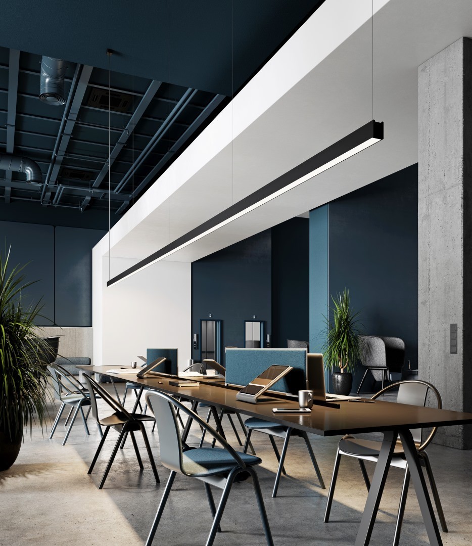 چراغ خطی آویز دفتر کار