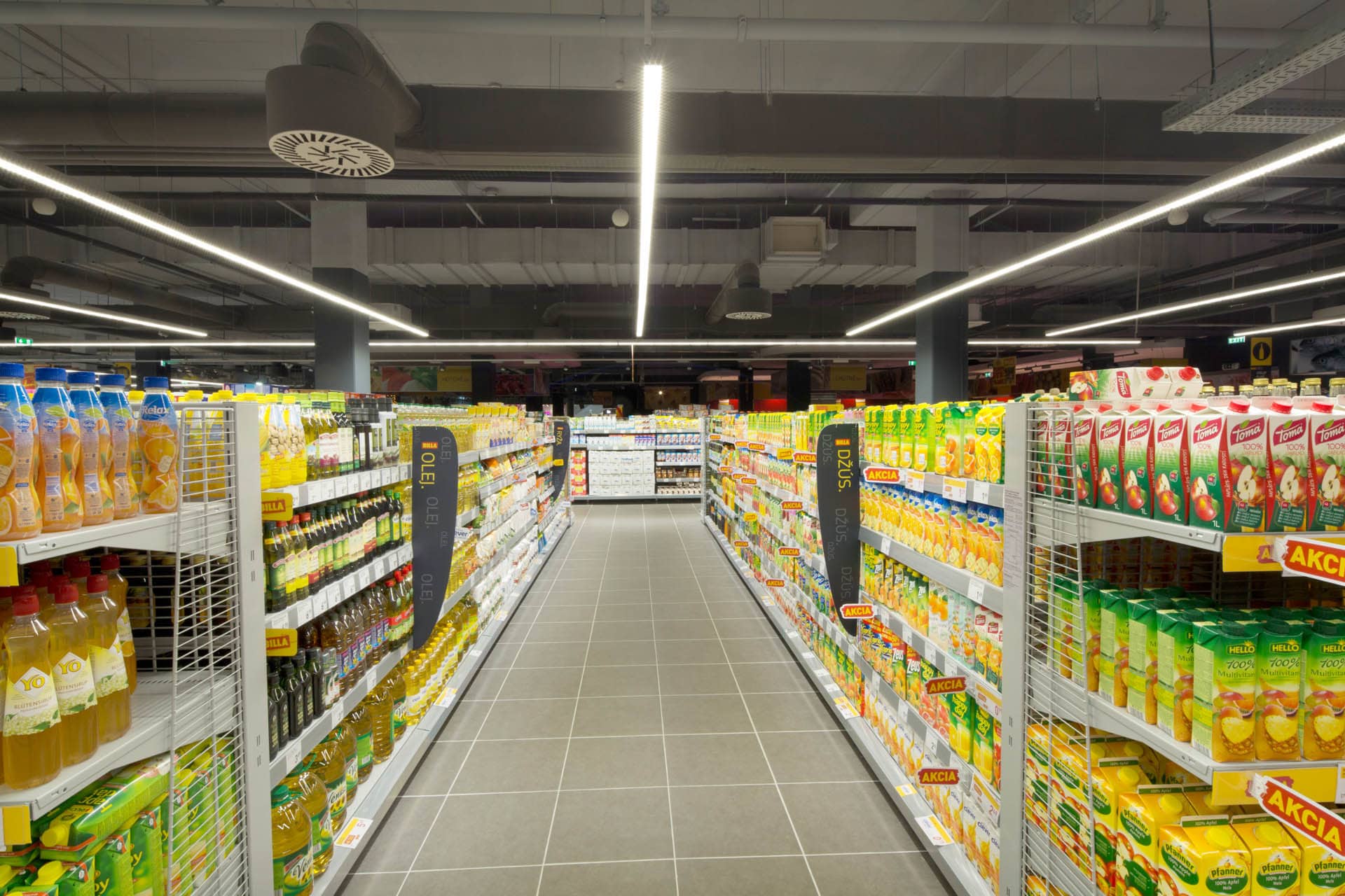 لاین نوری در طراحی سقف کاذب فروشگاه